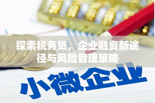 石景山探索税务贷，企业融资新途径与风险管理策略