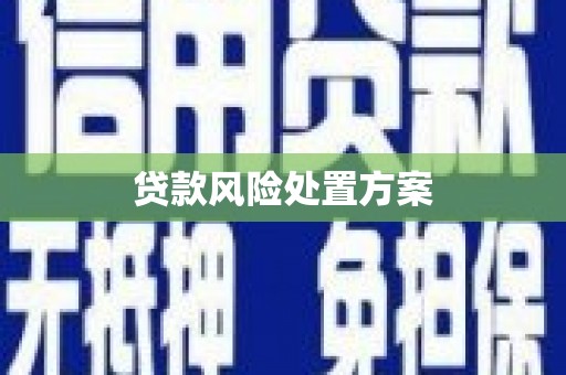 石景山贷款风险处置方案
